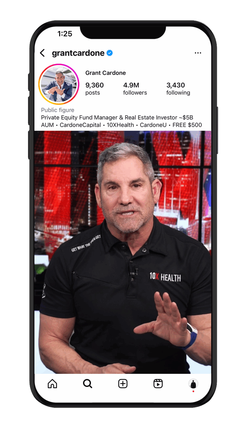 grant cardone - cellphone